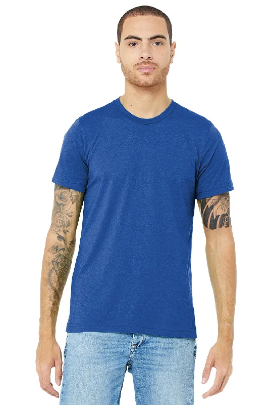 Men's short-sleeve casual bold-electric-blue shirt-Bella + Canvas Mens Short Sleeve Crewneck T-Shirt - True Royal Blue