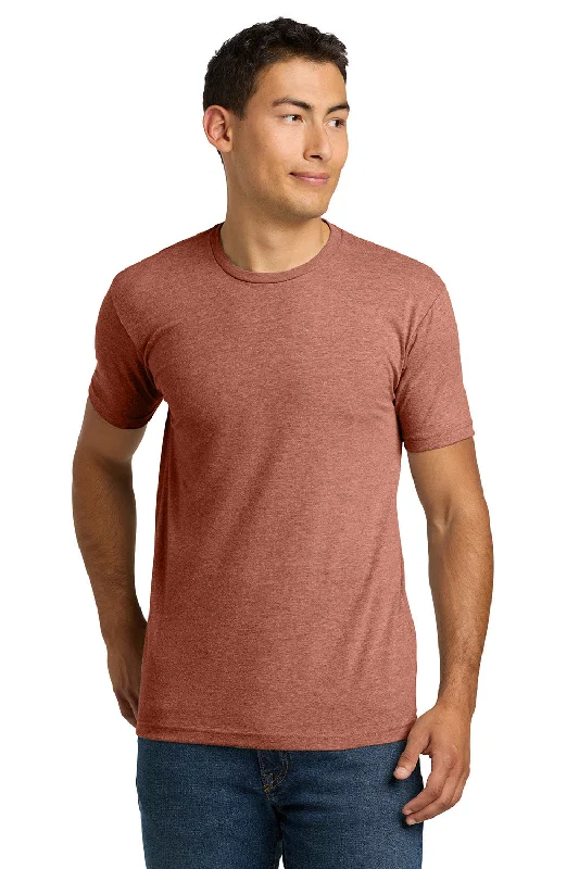 Men's short-sleeve muted old-violet shirt-Next Level Mens CVC Jersey Short Sleeve Crewneck T-Shirt - Heather Redwood