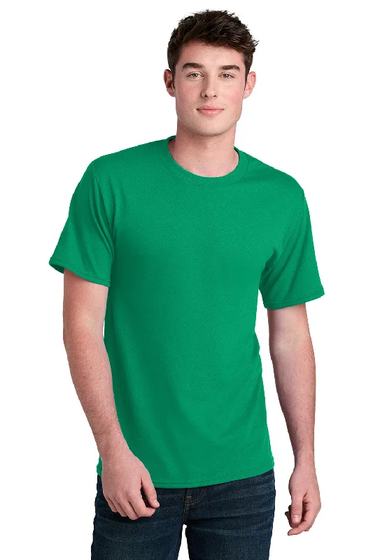 Men's short-sleeve bright deep-classic-muted-faded-denim top-Port & Company Mens Core Blend Recycled Short Sleeve Crewneck T-Shirt - Kelly Green - New