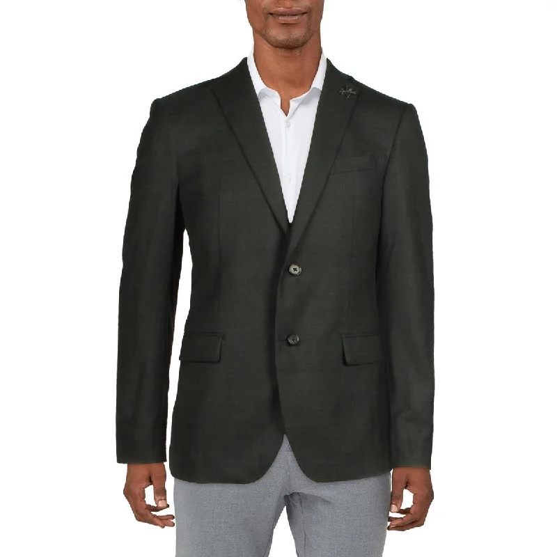 Men's tempest-ready jackets-John Varvatos USA Mens Work Business Two-Button Blazer