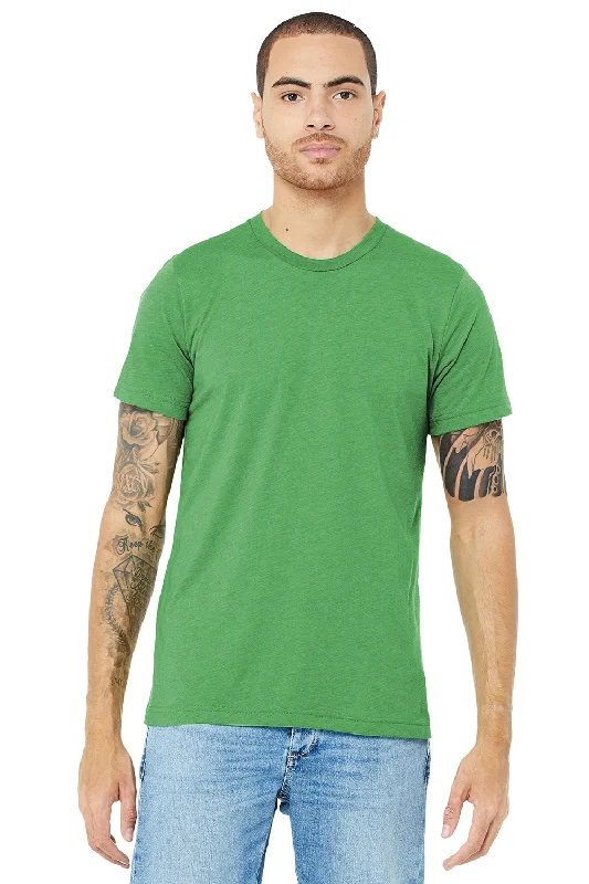 Men's short-sleeve neutral casual-wide-white shirt-Bella + Canvas Mens Short Sleeve Crewneck T-Shirt - Green