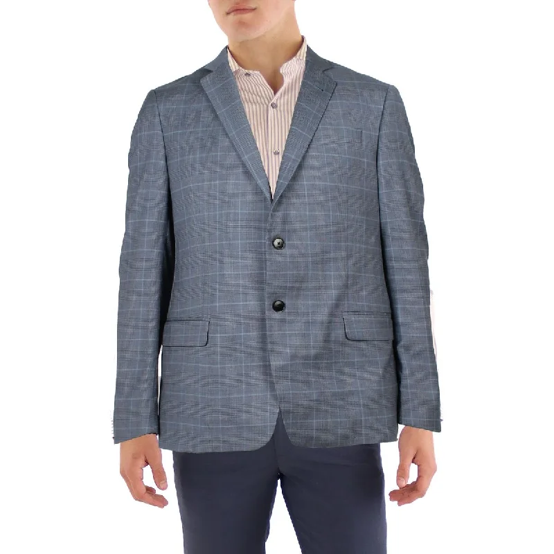 Men's bright crimson jackets-AX Armani Exchange Mens Wool Blend Suit Separate Two-Button Blazer