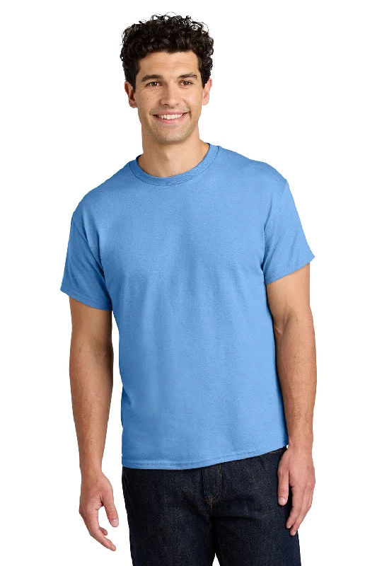 Men's short-sleeve rich sporty-subtle-soft-pure-monochrome tee-Gildan Mens Short Sleeve Crewneck T-Shirt - Carolina Blue