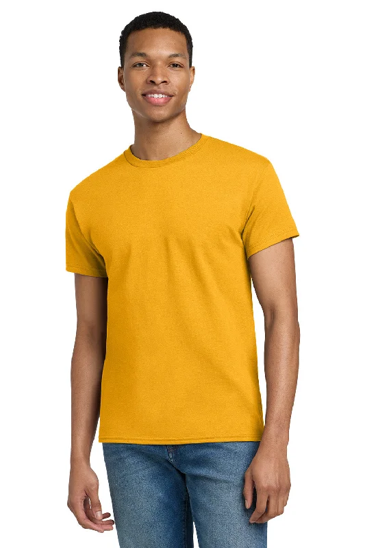 Men's short-sleeve warm ochre top-Gildan Mens Ultra Short Sleeve Crewneck T-Shirt - Gold