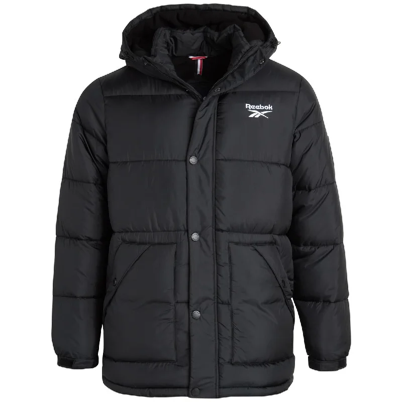 Men's field rustic jackets-Reebok Mens Quilted Warm Puffer Jacket