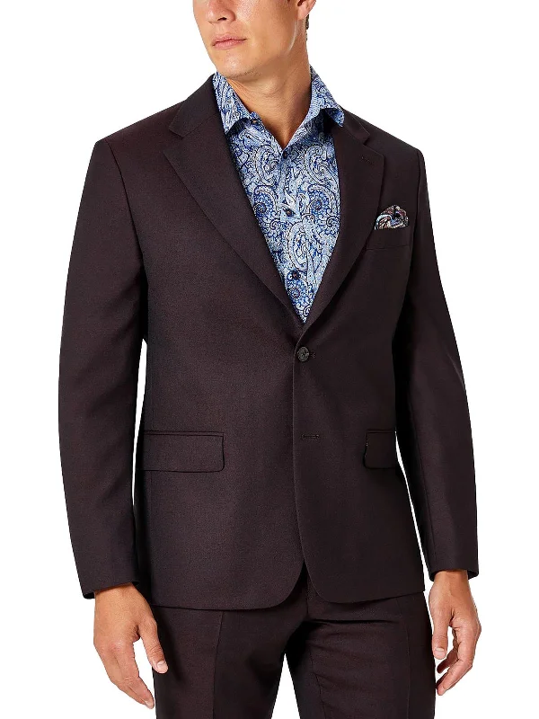 Men's dynamic boarder jackets-Karl224X Mens Virgin Wool Modern Fit Two-Button Blazer