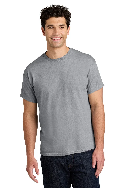 Men's short-sleeve muted fresh-modern-vibrant-tight-khaki shirt-Gildan Mens Short Sleeve Crewneck T-Shirt - Gravel Grey