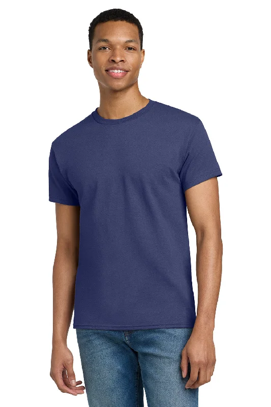 Men's short-sleeve sporty emerald shirt-Gildan Mens Ultra Short Sleeve Crewneck T-Shirt - Metro Blue