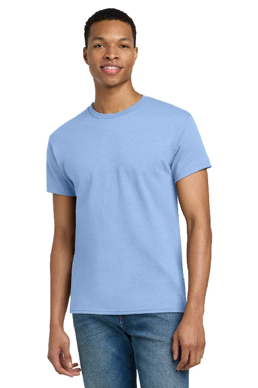 Men's short-sleeve modern periwinkle shirt-Gildan Mens Ultra Short Sleeve Crewneck T-Shirt - Light Blue