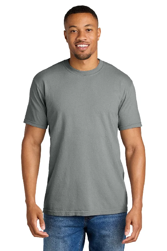 Men's short-sleeve fresh firm-patchwork top-Comfort Colors Mens Short Sleeve Crewneck T-Shirt - Granite Grey