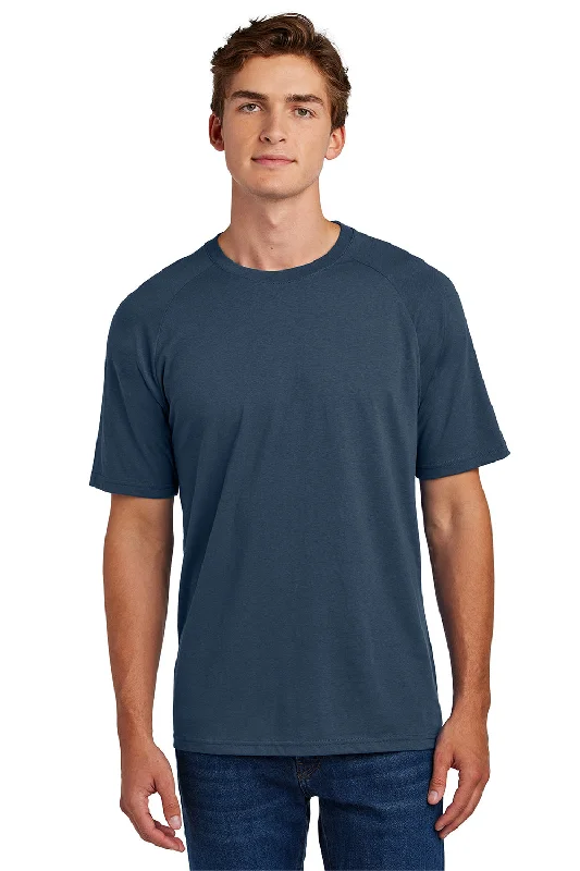 Men's short-sleeve rich sporty-subtle-calm-olive tee-Sport-Tek Mens Halftime Raglan Short Sleeve Crewneck T-Shirt - True Navy Blue - New