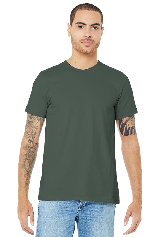 Men's short-sleeve classic muted-old-violet tee-Bella + Canvas Mens Jersey Short Sleeve Crewneck T-Shirt - Military Green