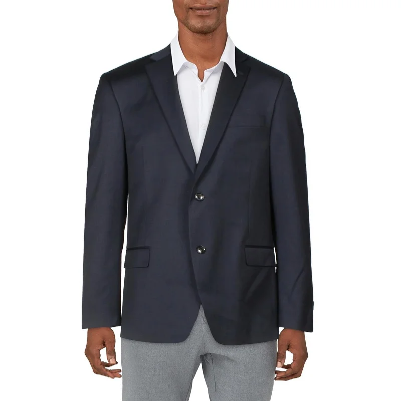 Men's goal fan jackets-Tommy Hilfiger Mens Wool Suit Separate Two-Button Blazer