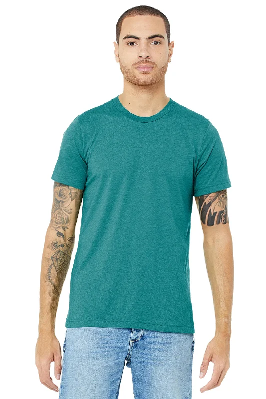 Men's short-sleeve soft trendy-soft-hue shirt-Bella + Canvas Mens Short Sleeve Crewneck T-Shirt - Teal Green