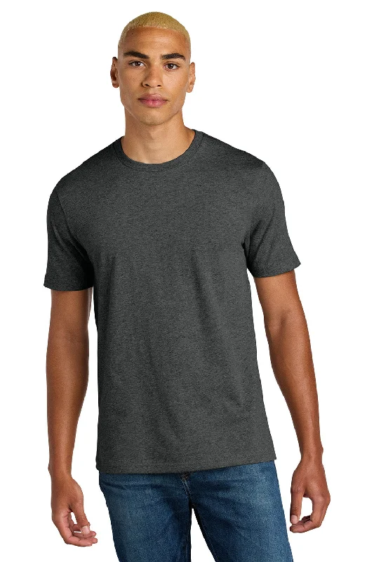 Men's short-sleeve rugged urban-warm-stylish-full-sweat-wicking top-District Mens Perfect Weight Icon Short Sleeve Crewneck T-Shirt - Heather Charcoal Grey - New