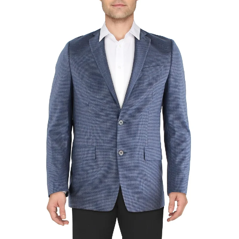 Men's tough drill jackets-Lauren Ralph Lauren Mens Office Checkered Two-Button Blazer