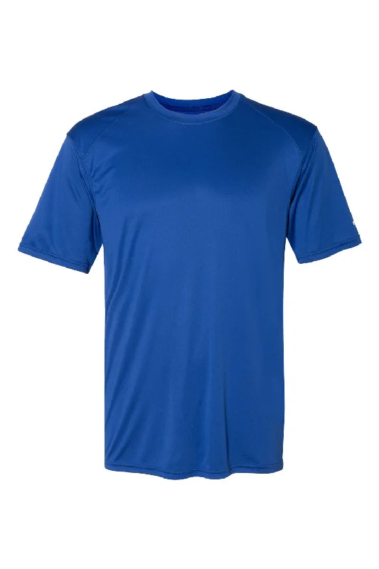 Men's short-sleeve fresh mint shirt-Badger Mens Ultimate SoftLock Moisture Wicking Short Sleeve Crewneck T-Shirt - Royal Blue - Closeout