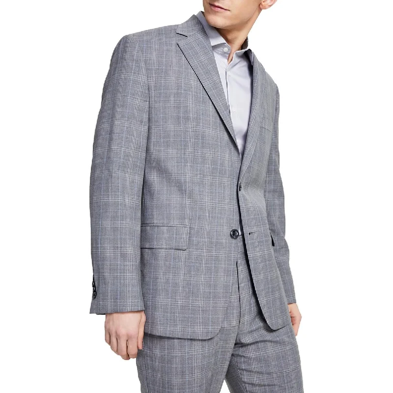 Men's raw streetwear jackets-Michael Kors Mens Kris Wool Blend Wool Suit Jacket