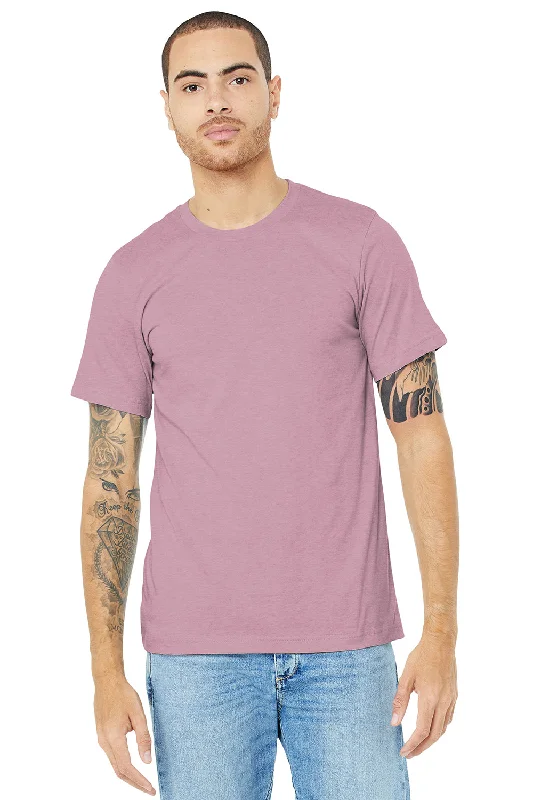 Men's short-sleeve vibrant tropical-hot-mustard tee-Bella + Canvas Mens Heather CVC Short Sleeve Crewneck T-Shirt - Heather Prism Lilac Purple