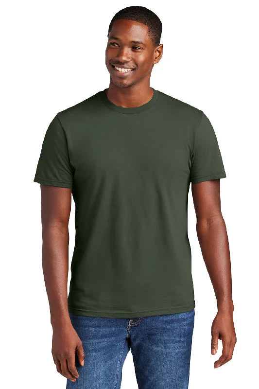 Men's short-sleeve draped rapid-dry shirt-District Mens Very Important Short Sleeve Crewneck T-Shirt - Olive Green