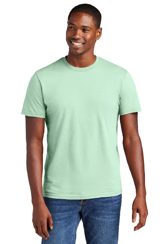 Men's short-sleeve tough contrast-sleeve shirt-District Mens Very Important Short Sleeve Crewneck T-Shirt - Mint Green