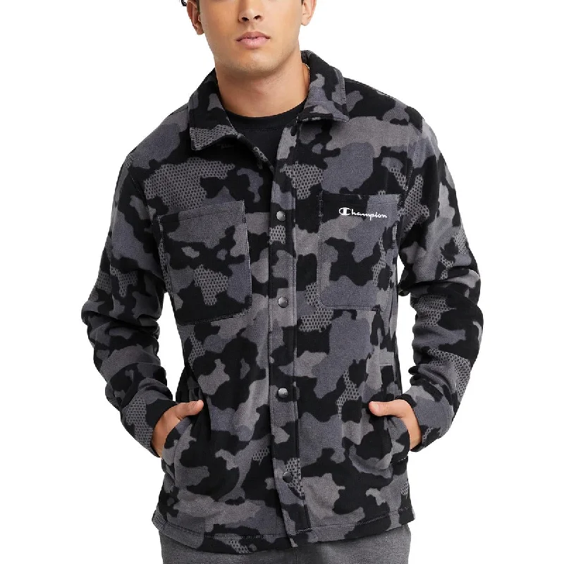 Men's classic check jackets-Champion Mens Camouflage  Fleece Jacket