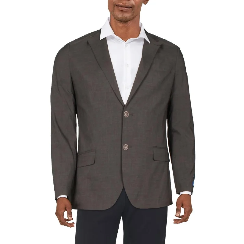 Men's ops black jackets-Nautica Mens Gaff Woven Long Sleeves Two-Button Blazer