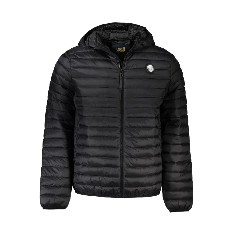 Men's solid grapple jackets-Cavalli Class  Polyamide Men Men's Jacket