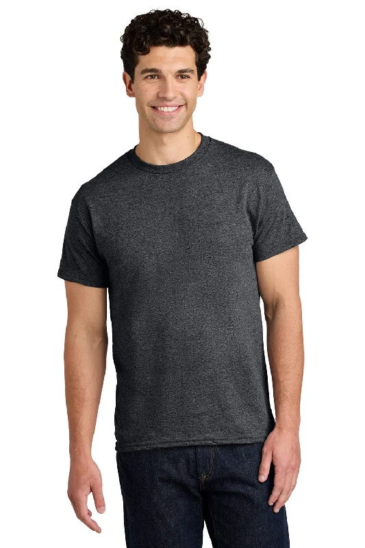 Men's short-sleeve bold rich-sporty-subtle-loud-neon shirt-Gildan Mens Short Sleeve Crewneck T-Shirt - Heather Dark Grey