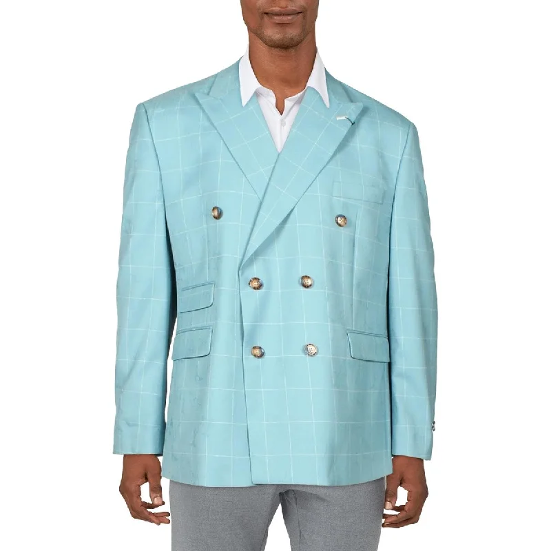 Men's clash ready jackets-Tayion By Montee Holland Mens Window Pane Classic Fit Suit Jacket