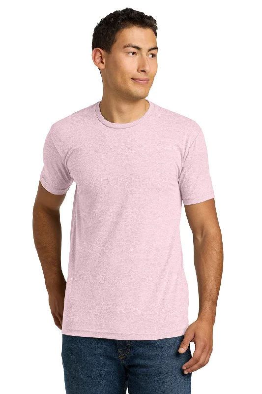 Men's short-sleeve cool pure-silver tee-Next Level Mens CVC Jersey Short Sleeve Crewneck T-Shirt - Heather Light Pink