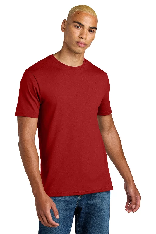 Men's short-sleeve cool rugged-urban-warm-breathable-merino top-District Mens Perfect Weight Icon Short Sleeve Crewneck T-Shirt - Classic Red - New