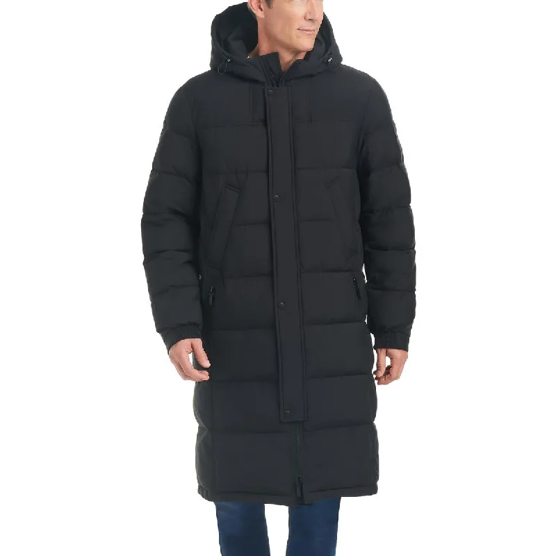 Men's scrum club jackets-Vince Camuto Mens Insulated Hooded Puffer Jacket