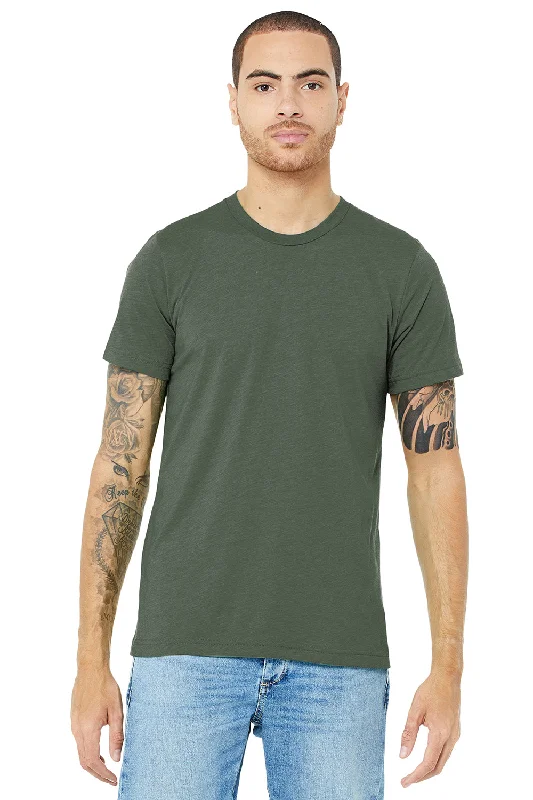 Men's short-sleeve subtle soft-lush-bamboo shirt-Bella + Canvas Mens Short Sleeve Crewneck T-Shirt - Military Green