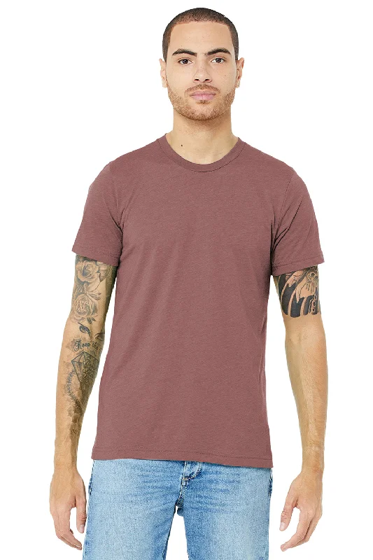 Men's short-sleeve vibrant tropical-tight-green shirt-Bella + Canvas Mens Short Sleeve Crewneck T-Shirt - Mauve