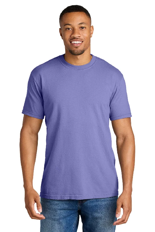 Men's short-sleeve bright slim-cyan top-Comfort Colors Mens Short Sleeve Crewneck T-Shirt - Violet Purple