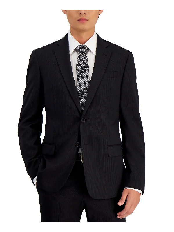 Men's balmy weather jackets-Mens Wool Slim Fit Two-Button Blazer