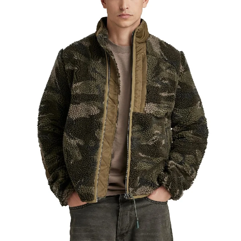 Men's frigid weather jackets-Raw Mens Cold Weather Camoulage Fleece Jacket