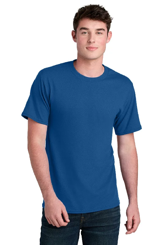 Men's short-sleeve rich sporty-subtle-soft-cookout tee-Port & Company Mens Core Blend Recycled Short Sleeve Crewneck T-Shirt - True Royal Blue - New