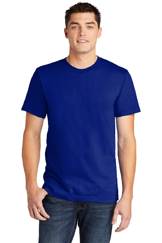 Men's short-sleeve fresh modern-smooth-chest-pocket tee-American Apparel Mens Fine Jersey Short Sleeve Crewneck T-Shirt - Lapis Blue