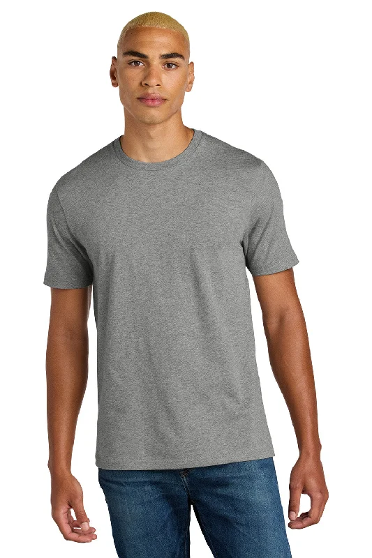 Men's short-sleeve fresh modern-vibrant-tropical-fast-rapid-dry tee-District Mens Perfect Weight Icon Short Sleeve Crewneck T-Shirt - Heather Steel Grey - New