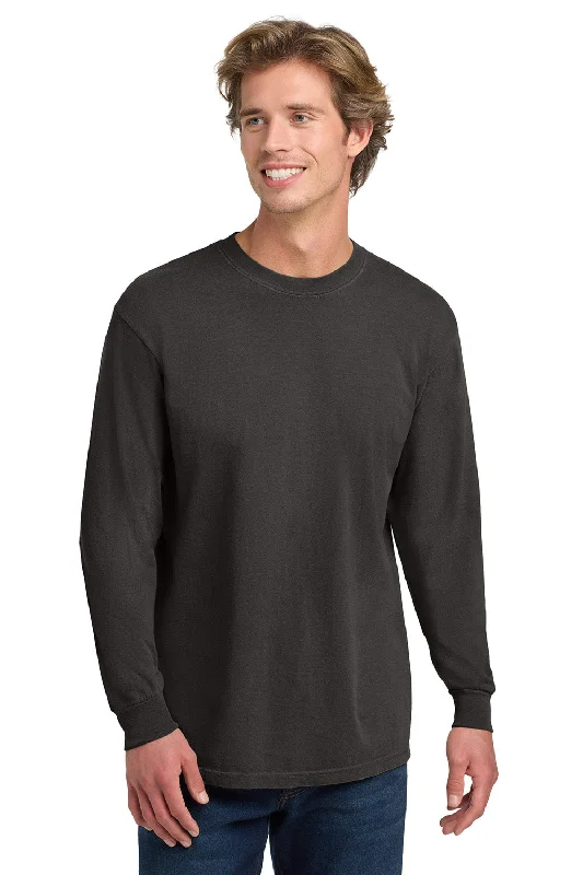 Men's short-sleeve muted old-violet shirt-Comfort Colors Mens Long Sleeve Crewneck T-Shirt - Pepper Grey