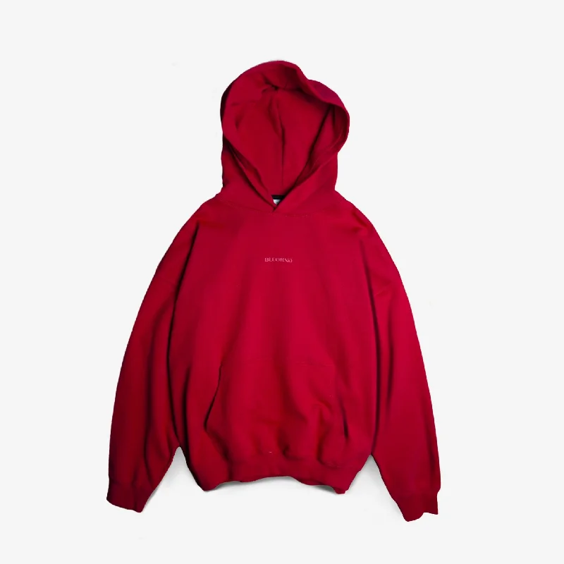 men's-hoodie-with-striped-design-BASIC RED HOODIE