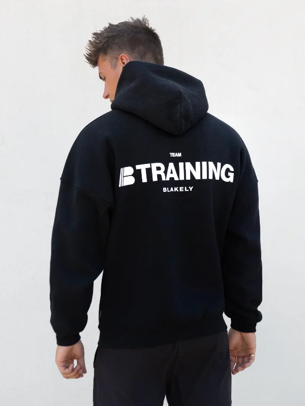 men's-hoodie-in-stone-grey-Apex Training Hoodie - Black