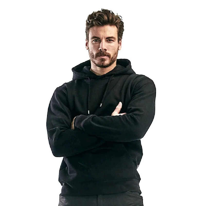 men's-hoodie-in-charcoal-black-Blaklader 3396 Soft Work Hoodie with Zip Phone Pocket