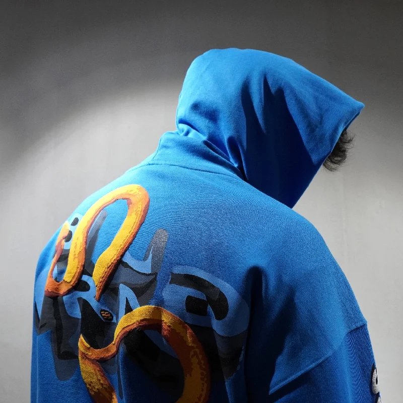 men's-hoodie-in-bright-red-BLU SNAKE HOODIE