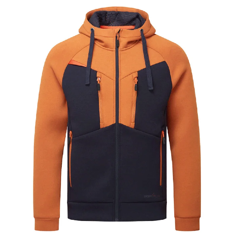 men's-hoodie-with-pocket-detail-Portwest DX472 DX4 Moisture Wicking Full Zip Work Hoodie Various Colours