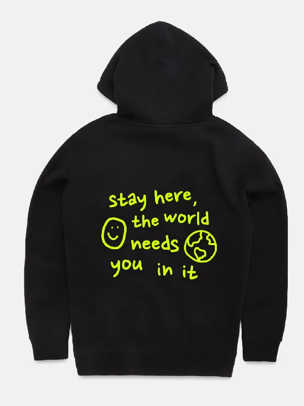 men's-hoodie-size-chart-guide-Stay Here Hoodie - Black