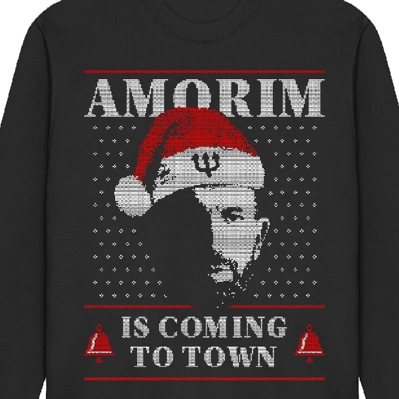 men's-hoodie-for-traveling-Amorim Is Coming To Town | Xmas Sweatshirt