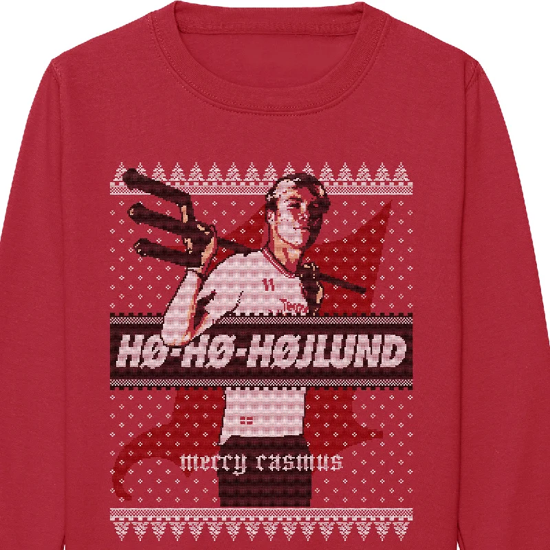 durable-men's-hoodies-for-outdoors-Ho Ho Hojlund Xmas Sweatshirt